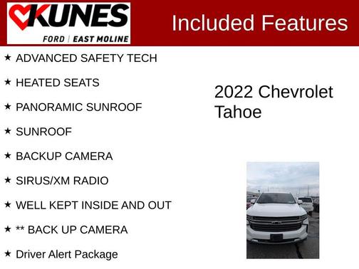 White 2022 Chevrolet Tahoe LT