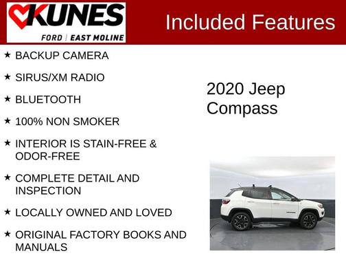 White Clearcoat 2020 Jeep Compass Trailhawk