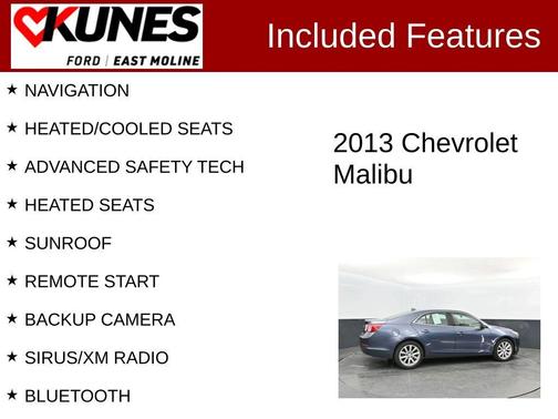 Atlantis Blue Metallic 2013 Chevrolet Malibu 2LT
