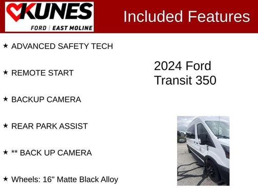 Oxford White 2024 Ford Transit-350 XL