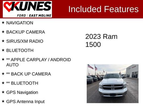Bright White Clearcoat 2023 RAM 1500 Classic SLT