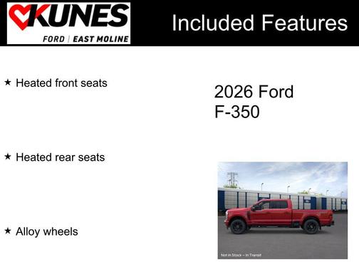 Ruby Red Metallic Tinted Clearcoat 2026 Ford F-350 Lariat Super Duty