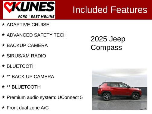 Red 2025 Jeep Compass Limited