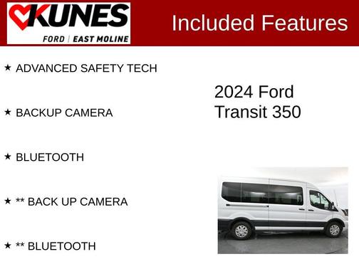 Oxford White 2024 Ford Transit-350 XLT