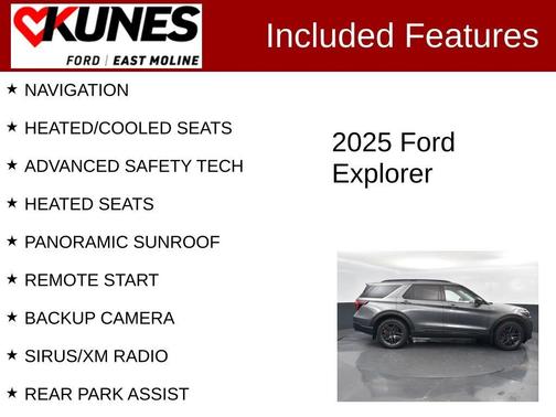 Gray Metallic 2025 Ford Explorer ST-Line