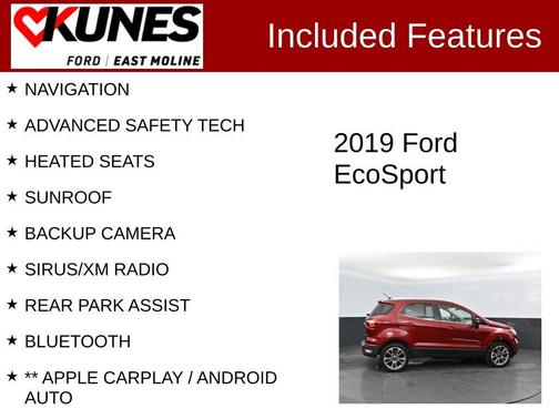 Ruby Red 2019 Ford EcoSport Titanium