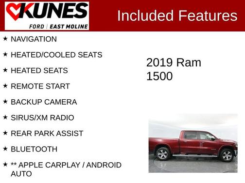Delmonico Red Pearlcoat 2019 RAM 1500 Laramie