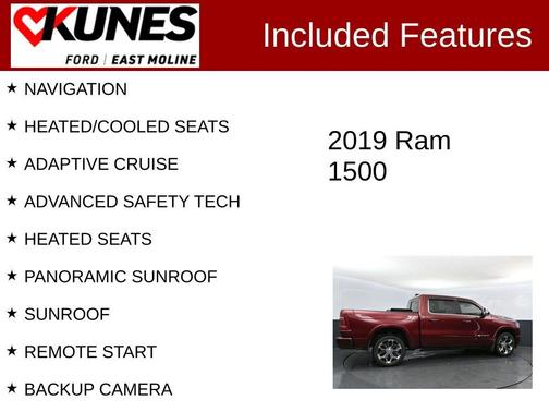 Delmonico Red Pearlcoat 2019 RAM 1500 Longhorn
