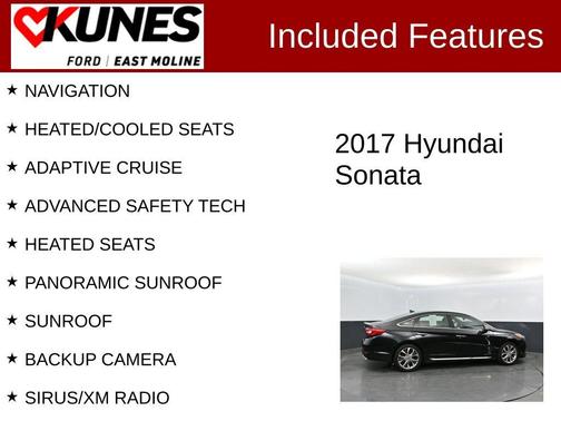 Phantom Black 2017 Hyundai SONATA Limited 2.0T
