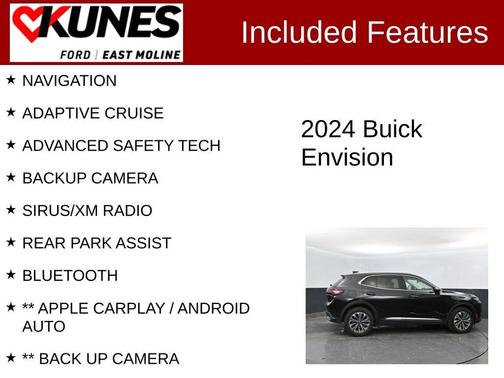 Ebony Twilight Metallic 2024 Buick Envision Preferred