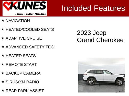 Bright White Clearcoat 2023 Jeep Grand Cherokee Limited