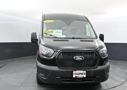 Agate Black Metallic 2026 Ford Transit-350 148 WB Medium Roof Cargo