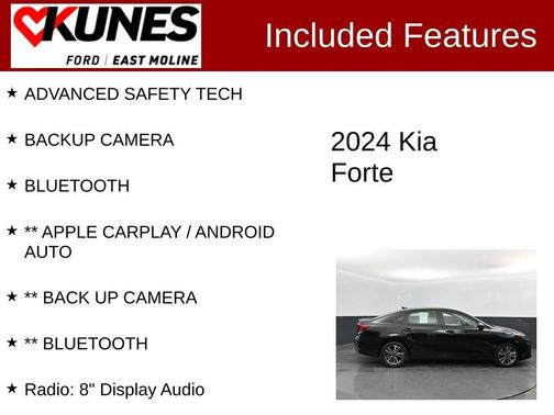 Aurora Black Pearl 2024 Kia Forte LXS