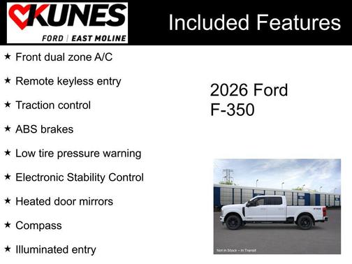 Star White 2026 Ford F-350 Lariat Super Duty