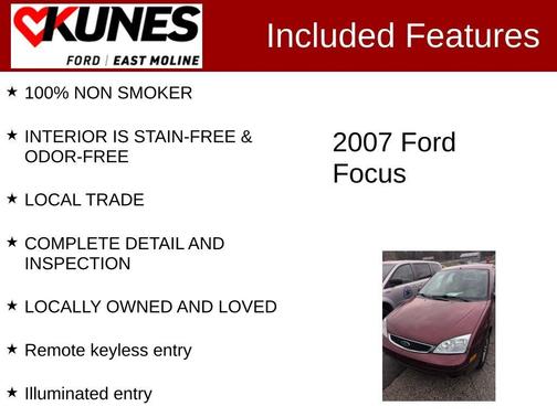 Maroon 2007 Ford Focus SE