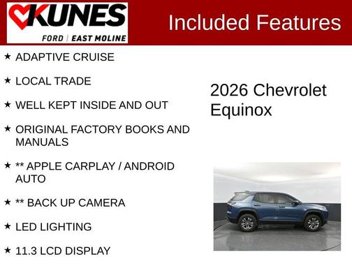 Lakeshore Blue Metallic 2026 Chevrolet Equinox LT