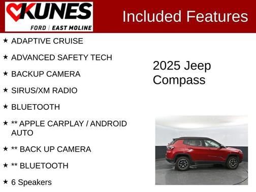 Red 2025 Jeep Compass Trailhawk