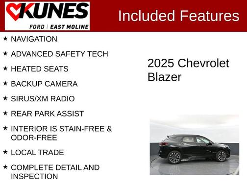 Black 2025 Chevrolet Blazer RS
