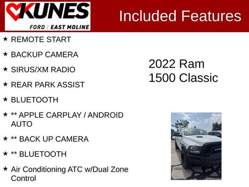 Bright White Clearcoat 2022 RAM 1500 Classic SLT