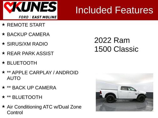 Bright White Clearcoat 2022 RAM 1500 Classic SLT
