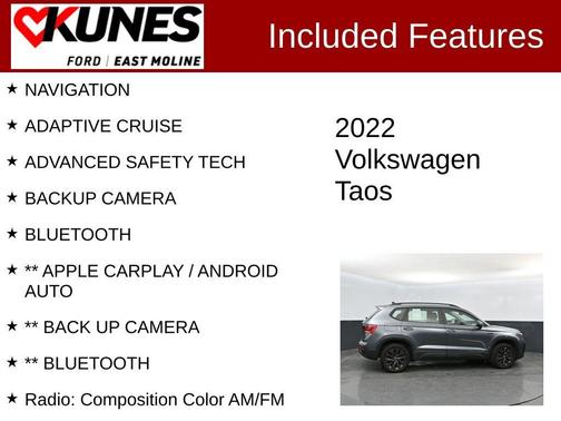 Platinum Gray Metallic 2022 Volkswagen Taos 1.5T S