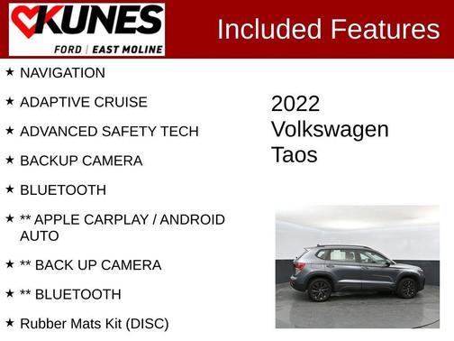 Platinum Gray Metallic 2022 Volkswagen Taos 1.5T S