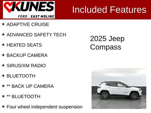 Bright White Clearcoat 2025 Jeep Compass Limited