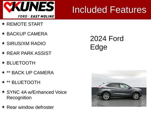 Gray Metallic 2024 Ford Edge Titanium