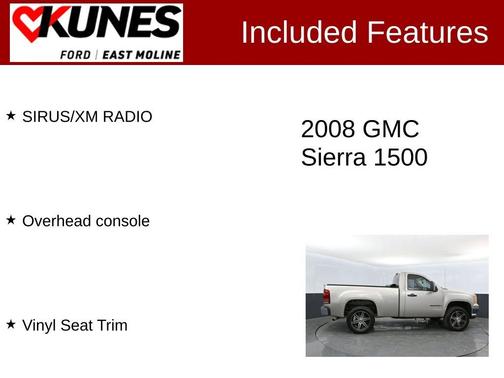 Silver Birch Metallic 2008 GMC Sierra 1500 Work Truck