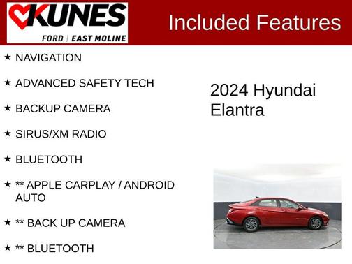 Red 2024 Hyundai ELANTRA SEL