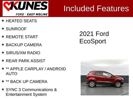 Ruby Red Metallic 2021 Ford EcoSport SE