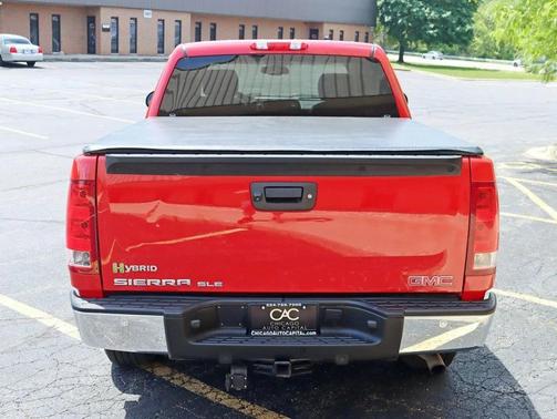 Fire Red 2010 GMC Sierra 1500 Hybrid 4WD Crew Cab 143.5' 3HB