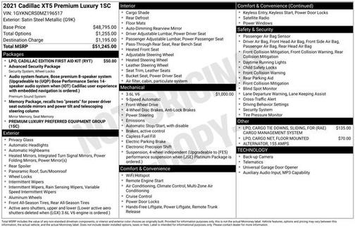2021 Cadillac XT5 FWD Premium Luxury