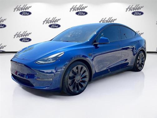 Deep Blue Metallic 2024 Tesla Model Y Performance