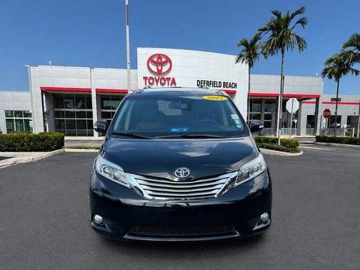 Midnight Black Metallic 2017 Toyota Sienna Limited Premium