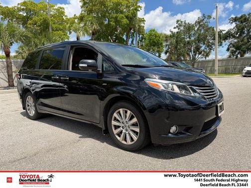 Midnight Black Metallic 2017 Toyota Sienna Limited Premium