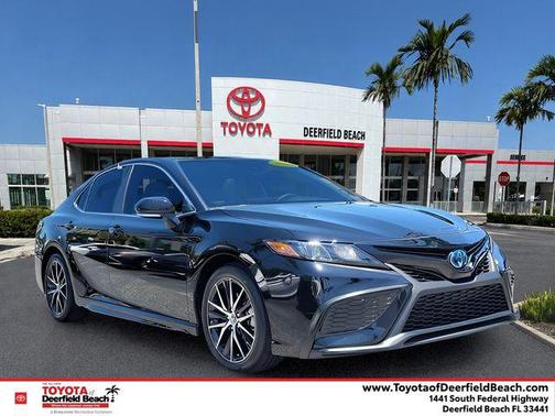 Midnight Black Metallic 2024 Toyota Camry Hybrid SE
