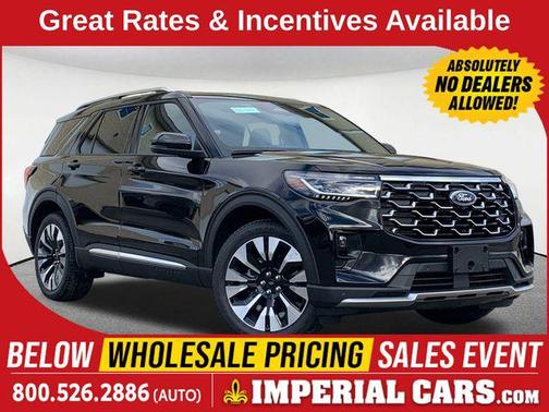 Agate Black Metallic 2026 Ford Explorer Platinum