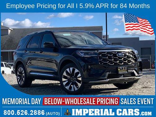 Agate Black Metallic 2026 Ford Explorer Platinum