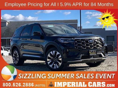 Agate Black Metallic 2026 Ford Explorer Platinum