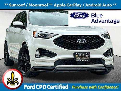 Star White Metallic Tri-Coat 2022 Ford Edge ST Line