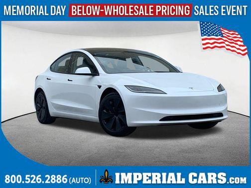 Pearl White Multi-Coat 2025 Tesla Model 3 Long Range