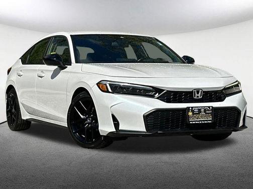 Platinum White Pearl 2025 Honda Civic Sport