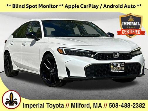 Platinum White Pearl 2025 Honda Civic Sport