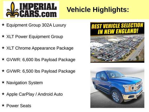 Blue 2018 Ford F-150 XLT
