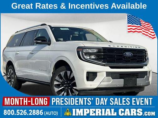 Star White Metallic Tri-Coat 2025 Ford Expedition Max Platinum SUV