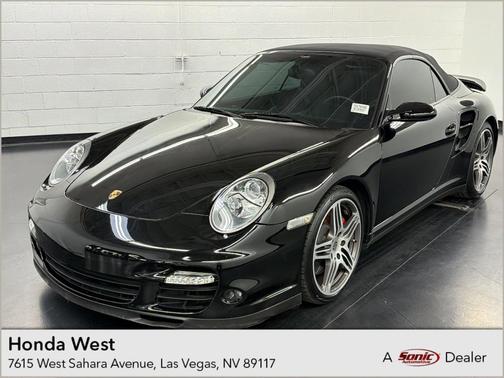 Black 2008 Porsche 911 Turbo Cabriolet