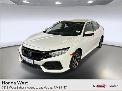 White 2019 Honda Civic LX