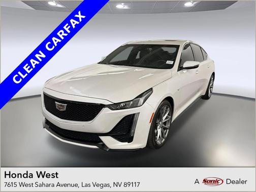 Crystal White Tri-Coat 2023 Cadillac CT5 Sport RWD