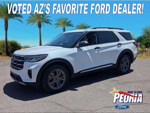 Star White Metallic Tri-Coat 2025 Ford Explorer Active